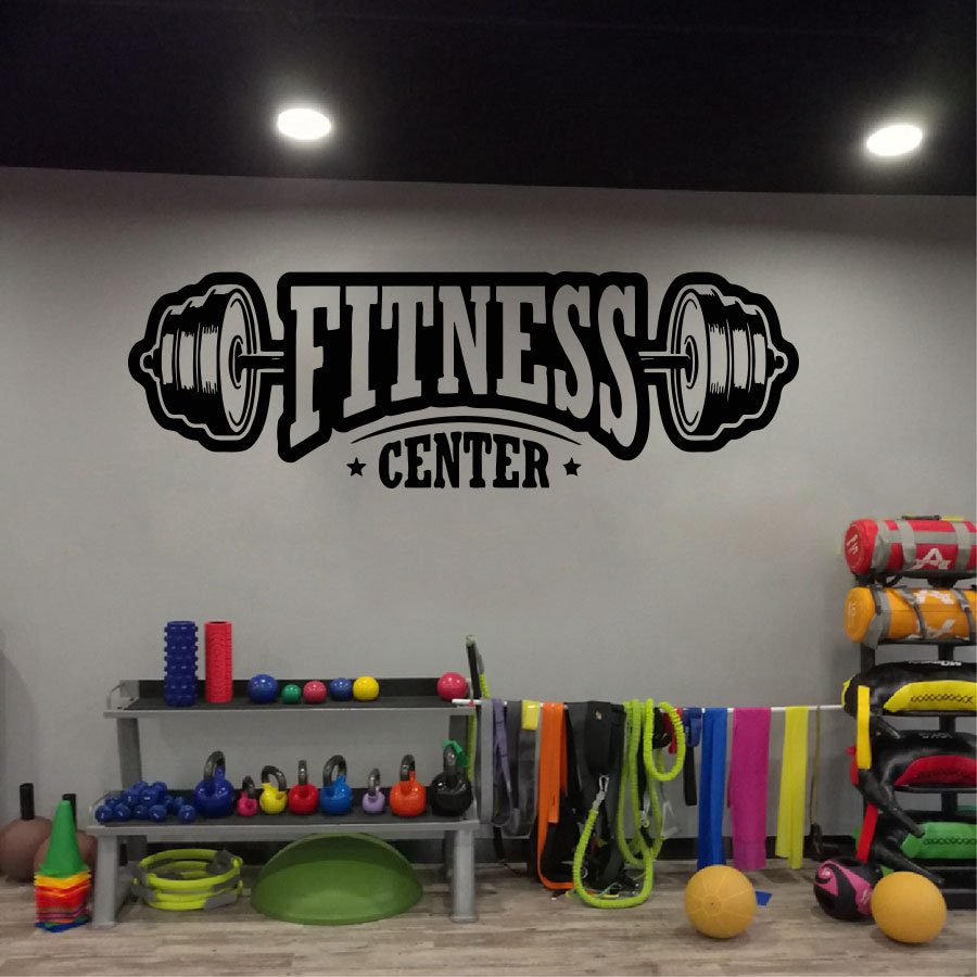 Home Gym Aesthetic - Autocollant mural de décoration en vinyle