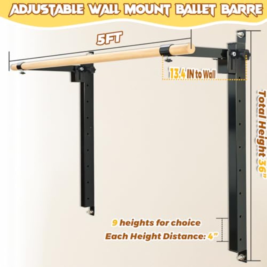 Barre de danse murale réglable - Home Gym Wall avis et prix